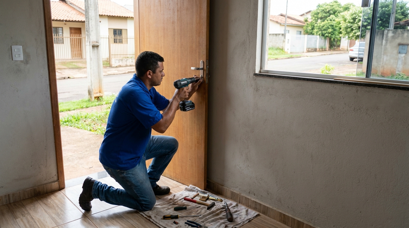 Instalação de Fechadura de Porta em Maringá‑PR